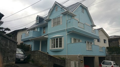 福岡市早良区小田部M様邸【屋根：スレート瓦　高耐候性の塗料】【外壁：優れた伸縮性・高耐候性の塗料】