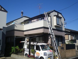 福岡市城南区樋井川H様邸【屋根：スレート瓦　高耐久性で優れたコストパフォーマンスの塗料で塗装・外壁：サイディング　遮熱・耐候性・防水性のある塗料で塗装】：施工前