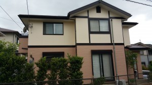 市民講座よりお問い合わせ　福岡県筑紫郡那珂川町松木H様邸【外壁素材：窯業系サイディング　防藻・防カビ・透湿性に優れた塗料で塗装/屋根素材：スレート瓦：高耐候性・汚れが付着しづらくなるセラミック成分を配合した塗料で塗装】：施工後