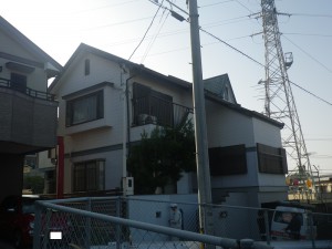 ホームページよりお問い合わせ　福岡市城南区長尾S様【外壁：窯業系サイディング板　高耐候性の塗料で塗装/屋根：スレート瓦　高耐久性・低臭の塗料で塗装】：施工前