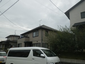ご紹介よりお問い合わせ　福岡県糟屋郡新宮町三代S様【外壁：サイディング板　超耐候性塗料で塗装・屋根：セメント瓦　遮熱性のある塗料で塗装】：施工前