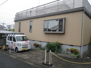ご紹介よりお問い合わせ　福岡県太宰府市石坂A様【屋根：陸屋根　高耐候性塗料で塗装・外壁：ＡＬＣ　長期間耐候性を維持す塗料で塗装】：施工前