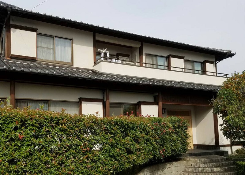 福岡市東区蒲田A様邸【外壁素材：モルタル　和風の風合いを出す艶消しの落ち着いた仕上がりを出す塗料で塗装】