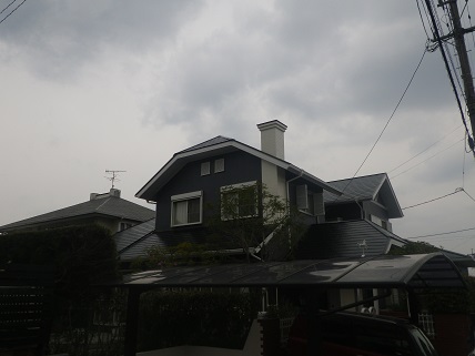 太宰府市大佐野Ｍ様邸【外壁素材：モルタル　耐候性・防水性・遮熱性・防カビ性の優れた塗料で塗装　屋根素材：柔軟性、耐候性、低汚染性、の優れた塗料で塗装】