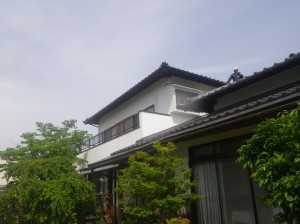 福岡市早良区田村T様邸【外壁素材：モルタル　高耐候性、低汚染性、防カビ・防藻性、防水機能、に優れた塗料で塗装　】：施工前