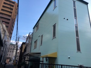 福岡市中央区渡辺通りT様【外壁素材：窯業系サイディング　屋根素材：スレート瓦：施工後