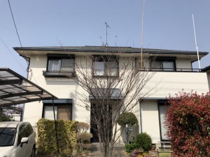 古賀市久保M様【外壁素材：窯業系サイディング　屋根素材：スレート瓦】：施工前