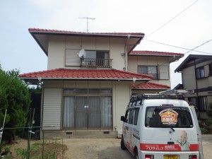 福岡市西区今宿I様【外壁素材：モルタル　屋根素材：セメント瓦】：施工前