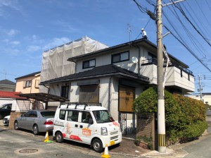 福岡市西区小戸G様【外壁：窯業系サイディング板　屋根：スレート瓦】：施工前