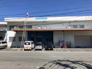 福岡市東区社領第３倉庫【外壁：ALC　屋根：折半屋根　付帯塗装】：施工前