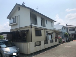 福岡市早良区重留Ｍ様邸【外壁：モルタル　屋根：スレート瓦　付帯塗装】：施工前