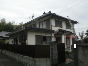 福岡市城南区七隈Ｎ様邸【外壁：モルタル　屋根：陶器瓦　付帯塗装】：施工前