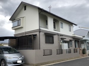 福岡市早良区重留Ｍ様邸【外壁：モルタル　屋根：スレート瓦　付帯塗装】：施工後