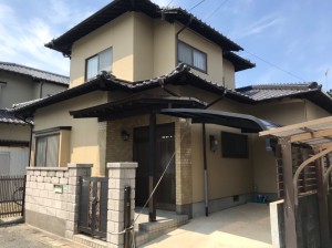 福岡市西区下山門M様邸【外壁：モルタル　屋根：陶器瓦　付帯塗装】：施工後