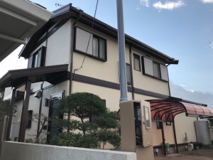 那珂川市王塚台Y様邸【外壁：モルタル　屋根：スレート瓦　付帯塗装】：施工後