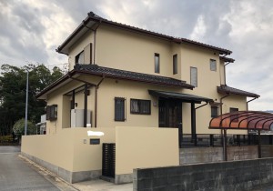 福岡市西区福重A様邸【外壁：モルタル　　付帯塗装】：施工後