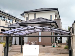 太宰府市五条N様邸【外壁：モルタル　屋根：モニエル瓦　付帯塗装】：施工後