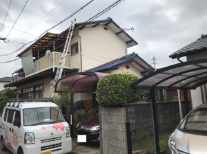 福岡市南区和田K様邸【外壁：モルタル　　付帯塗装】：施工前