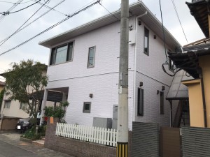 福岡市早良区干隈S様邸【外壁：窯業系サイディング板　屋根：セメント瓦　付帯塗装　フェンス交換工事】 （R2年2月：施工後