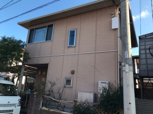 福岡市早良区干隈S様邸【外壁：窯業系サイディング板　屋根：セメント瓦　付帯塗装　フェンス交換工事】 （R2年2月：施工前