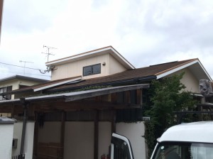 福岡市早良区野芥Ｉ様邸【外壁：窯業系サイディング　屋根：スレート瓦】：施工前